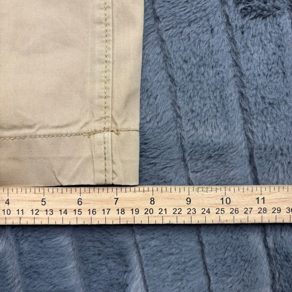 2 Aeropostale Mens Slim Straight Chino Pants Khaki Tan Cotton 33x30 10802